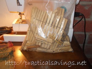 DIY clothespin bag