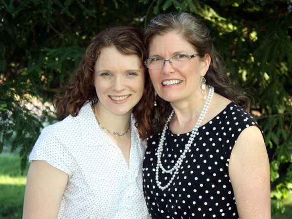 with my mom
