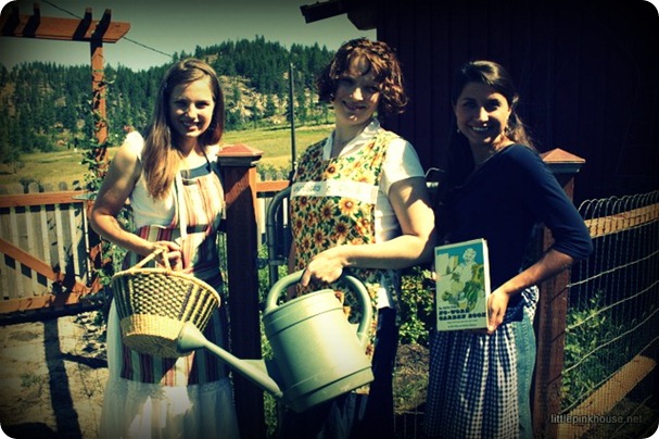 aprons in the garden