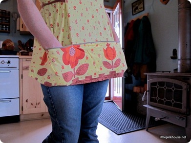 in my great grandma Doris' apron