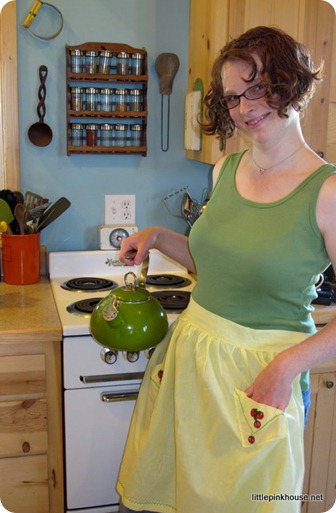 the apron a gift from a dear friend and fellow tea drinker