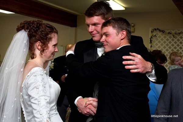 Merritt and I telling my brother goodbye, May 2006 - photo by John Feldschau