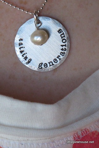 "Raising Generations" necklace by The Vintage Pearl
