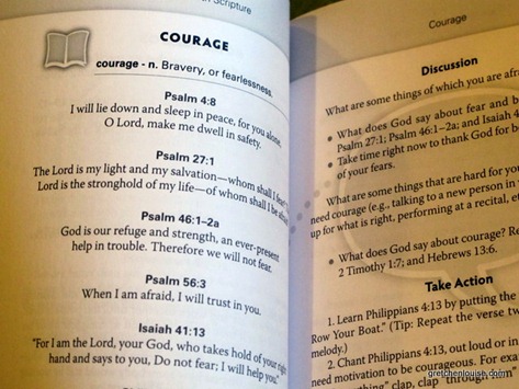 the page on courage