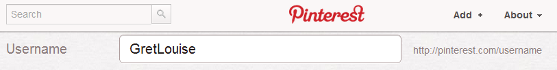 Pinterest username