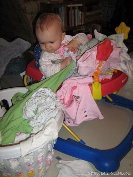 my oldest "sorting" laundry