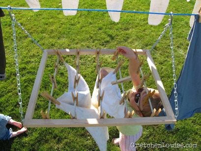 hanging clothespin rack