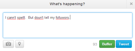 Twitter spell check