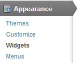 How to get to your Widgets area in WordPress.