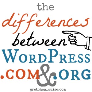 the differences between WordPress.com and WordPress.org via @GretLouise