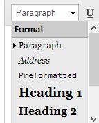 Paragraph Drop Down