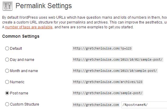 Permalink Settings