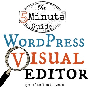 The 5 Minute Guide to the WordPress Visual Editor via @GretLouise