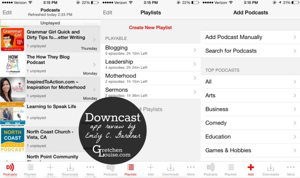 overcast vs. downcast podcast app