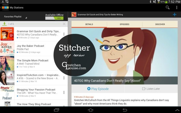 Stitcher (podcasts app review)