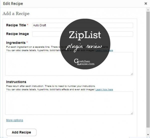 Ziplist Recipe Plugin Review