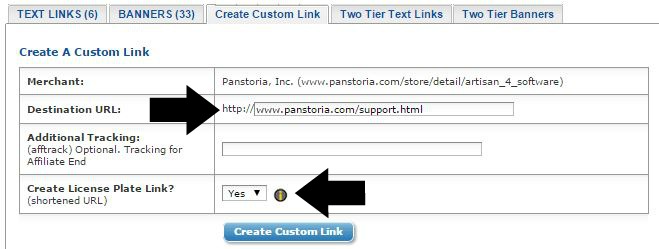 Panstoria Custom Link and License Plate Option