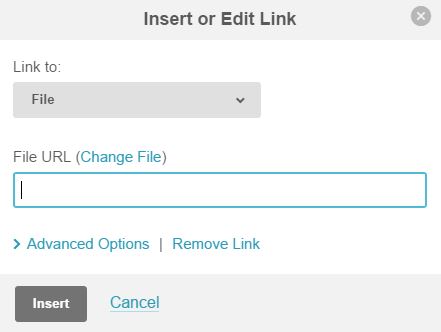 Insert or Edit Link