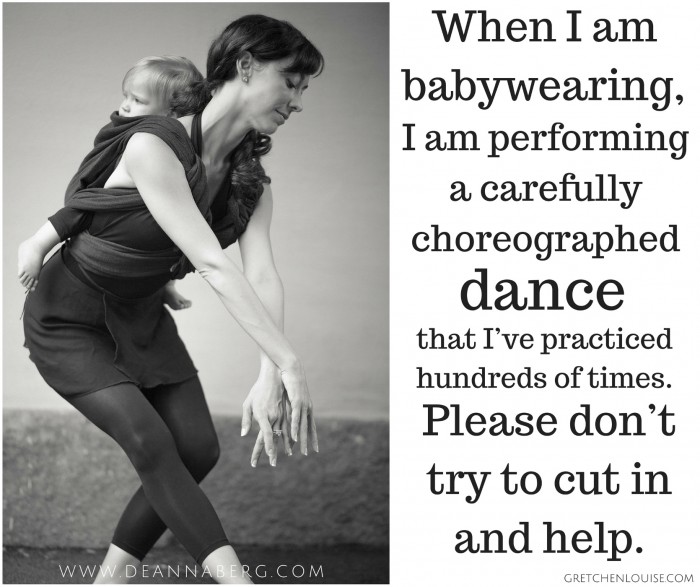 Don't cut in on the babywearing dance. (Photo of Wear Your Baby Ballet by Deanna Berg)