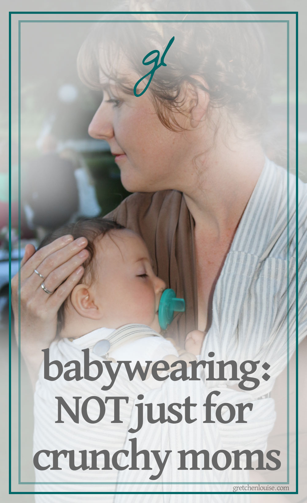 I thought babywearing was just for all-natural moms who practiced attachment parenting.

I couldn’t have been more wrong.

I learned that babywearing transcends cultures and parenting styles. Babywearing is for every mom and dad (aunts and uncles, grandparents and babysitters, too!); it adapts to every family's needs. via @GretLouise