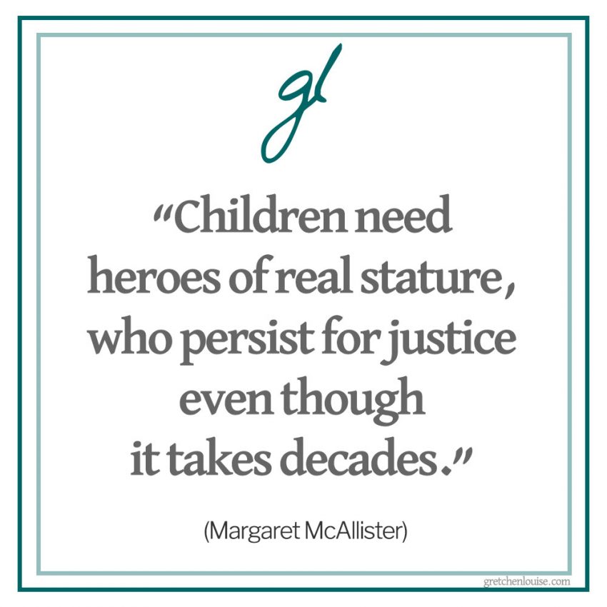 "...that's another reason why we need to keep telling stories--because children need heroes of real stature, who persist for justice even though it takes decades, who work their way through natural and man-made suffering, through personal and public buffetings, and continue to walk that Long Road to Freedom, beating down the thorns so that the rest may follow." (M.I. McAllister on From the House of Stories)