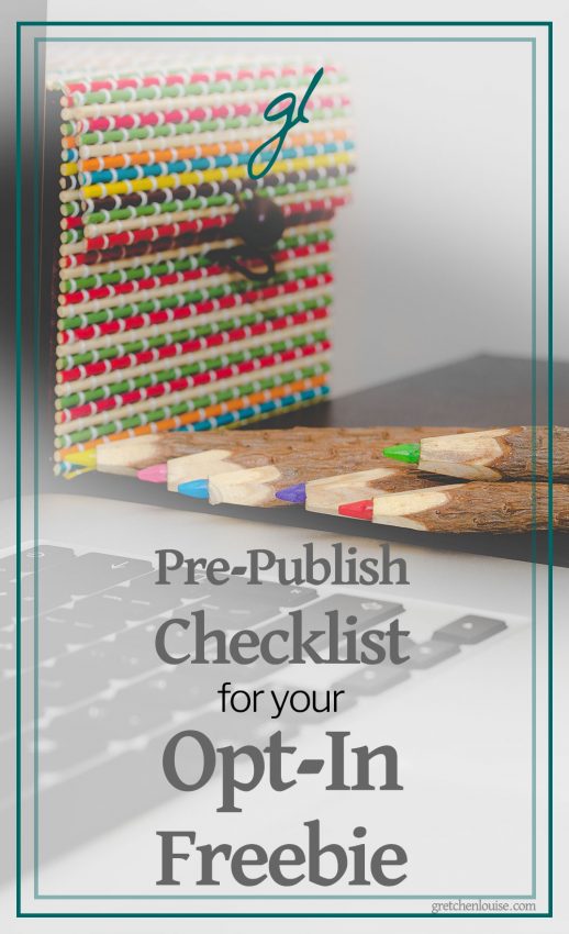 Pre-Publish Checklist for Your Opt-In Freebie