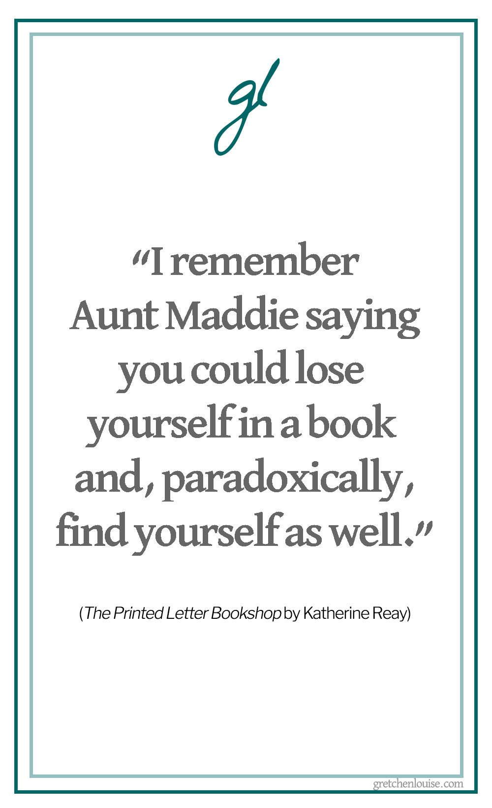 If you loved Parnassus on Wheels or 84, Charing Cross Road, then you must read The Printed Letter Bookshop. And of course, if you enjoy Katherine Reay’s fascination with rare books in The Bronte Plot, way with romance in Dear Mr. Knightley, and insight into friendship in The Austen Escape and Lizzy and Jane, you'll want to add The Printed Letter Bookshop to your bookshelf post-haste. via @GretLouise