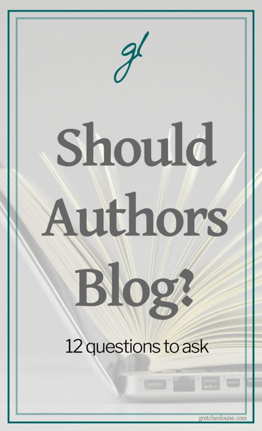 Every author should be online. But not every author should blog. Here are twelve questions to ask as you consider the real question: "Should I, as an author, blog?"